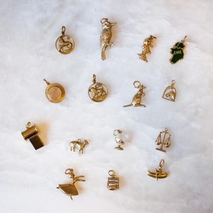 Vintage Solid Gold Charms｜Assorted Classic Pendants｜Retro Collectible Charm