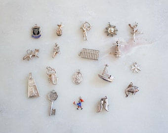 Vintage Sterling Silver Charm｜Assorted Classic Pendants｜Retro Collectible Charm