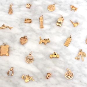 Vintage Solid Gold Charms｜Assorted Classic Pendants｜Retro Collectible Charm