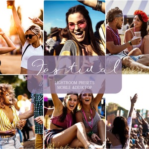 10 Festival LIGHTROOM presets, Festival preset, Concert Filter, Blogger presets, Mobile and Desktop presets, Instagram Influencer Filter