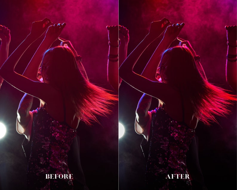 10 LIGHTROOM Presets, Preset, Club Scene Lighting, Party