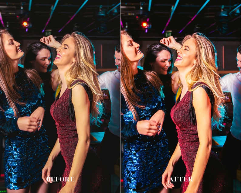 10 LIGHTROOM Presets, Preset, Club Scene Lighting, Party