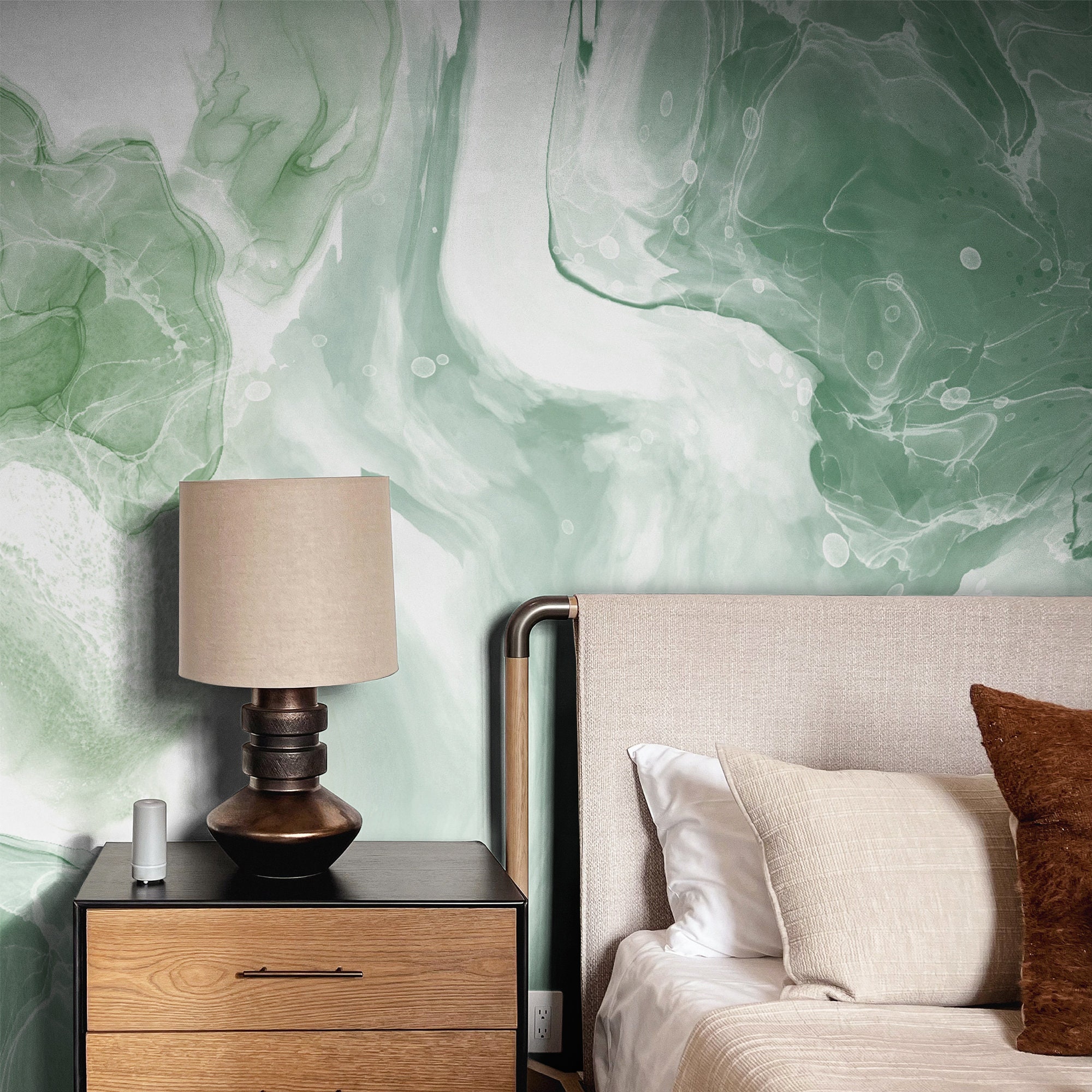 Green Marble Wallpaper Green Marble Wall Mural Modern - Etsy