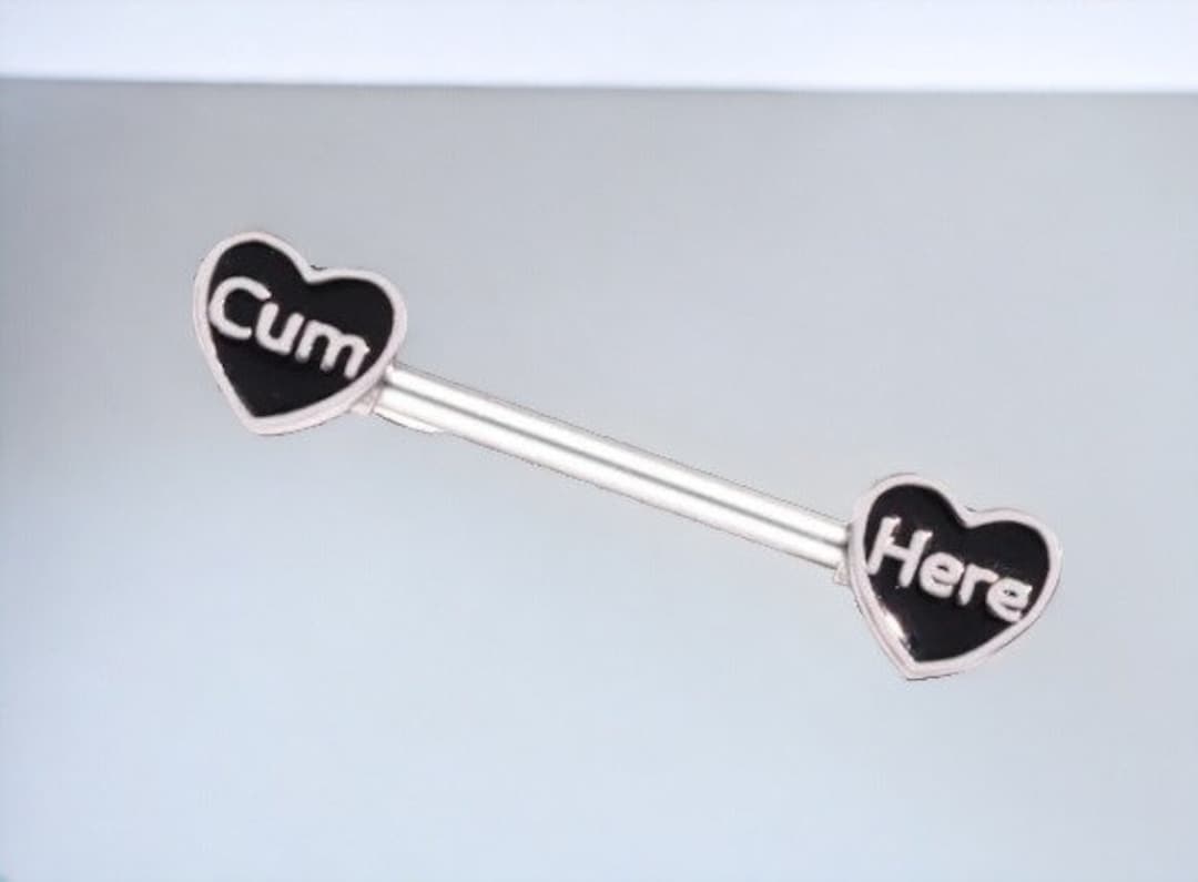 Nipple Piercing Heart 14g Body Piercing Nipple Hoop Heart Cum Hear Boho