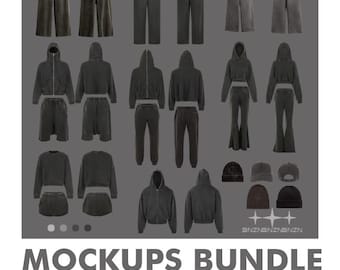 Streetwear Mockups Pack: 14+ Garment-Dyed Designs (Photoshop/Procreate)