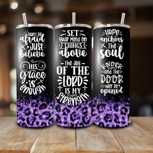 Bible Verse: Inspirational Christian Bible Jesus - 20oz Tumbler Seamless Wrap, High-Quality PNG Digital Design for Spiritual Empowerment