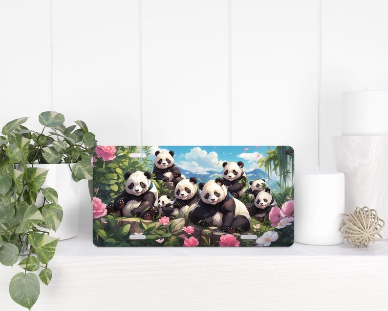 Anime Pandas Vanity License Plate Sublimation Design Digital Download ...