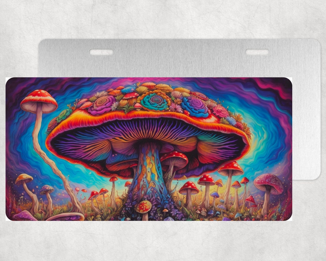 Magic Mushrooms Png Vanity License Plate Sublimation Design Download