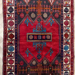Kurdi Persian antique carpet, w 4.06 ft x L 7.08 ft, Kurdi carpet, Persian, handmade classic Kurdi carpet, w 124 cm x l 216 cm.