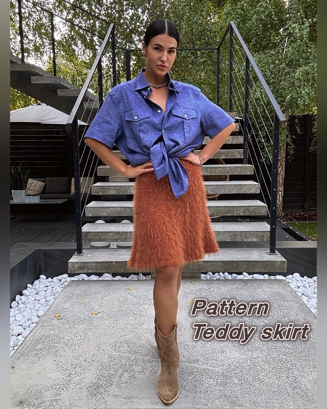 Elegant Knit Skirt Pattern PDF Knitting Pattern for DIY Fashion | Midi ...