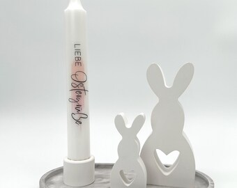 Personalized Easter candle | Easter taper candle | Small Easter gift | Candle with name | Minimalist