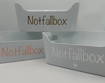 Notfallbox Aufkleber Hochzeit für Gäste und Brautpaar, Notfallkörbchen Hochzeit Schild, Notfallkiste, Gadget Hochzeit Männer Frauen