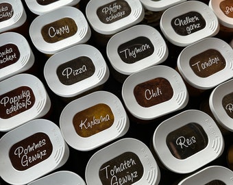 Spice labels stickers for spice jars and storage containers personalized lettering