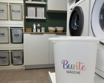 Laundry room stickers | Vinyl laundry stickers | Sorting laundry | Labeling laundry baskets | Household organization | Custom text | IKEA