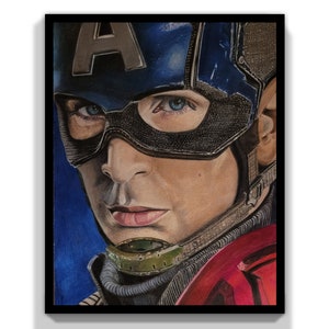 captain America hand drawn