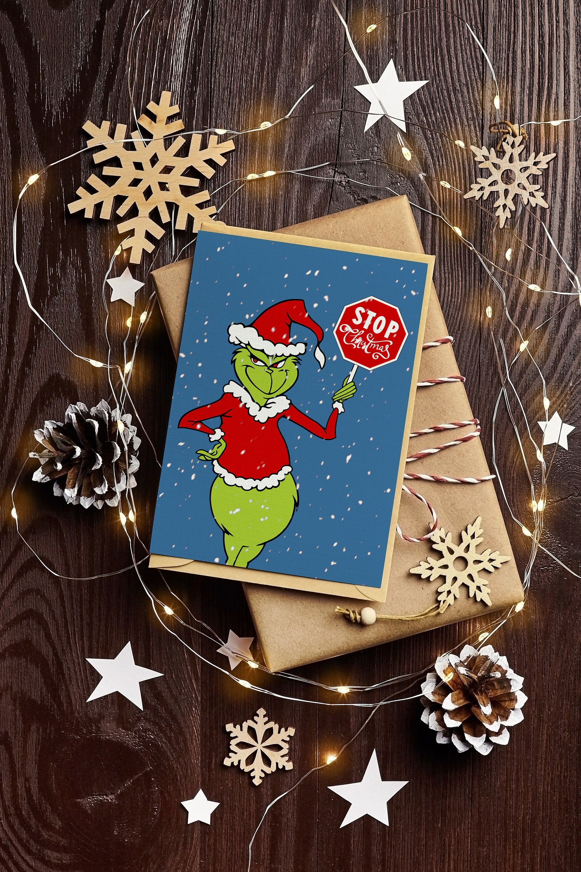 Christmas Card, Grinch, Digital Christmas Card, Printable Christmas