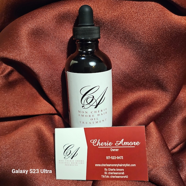 Mon Cherie Amore Natural Hair Oil Treatment contains 8 Natural Essential Oils + Keratin and Natural Preservatives. 100% Vegan