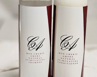 100% natuurlijke pepermunt- en theeboomolie stimulerende shampoo en conditioner, met essentiële oliën en keratine. Veganistisch.