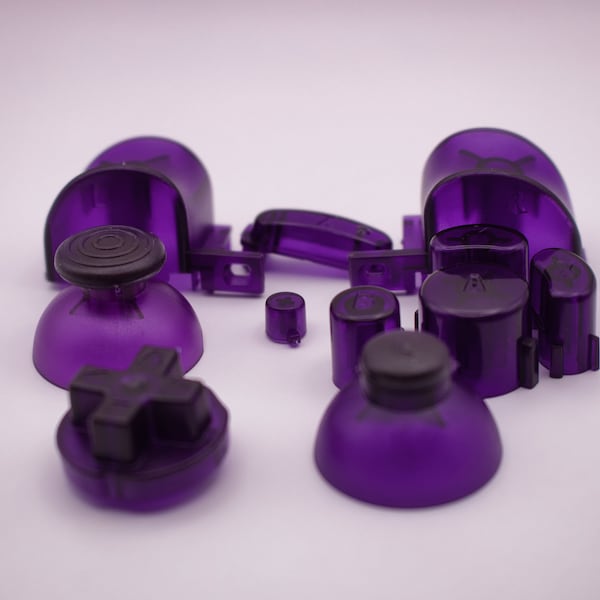 Crystal Dark Purple Gamecube Controller Button Set