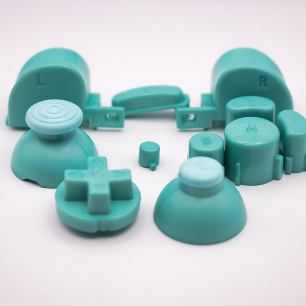 Teal Gamecube Controller Button Set