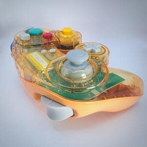Custom Orange Wireless GameCube Cobtroller.