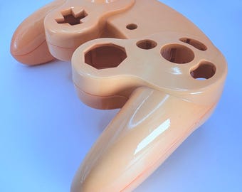 Hand-Dyed Light Orange GameCube Controller Shell