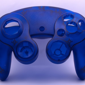 Crystal Dark Blue Gamecube Controller Shell