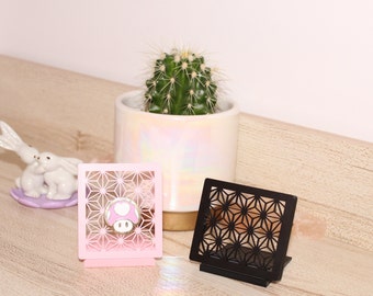 Expositor de pines esmaltados Asanoha para colgar en la pared o como soporte de escritorio, ideal para regalar. ¡Paquete de 2 unidades de tamaño individual!