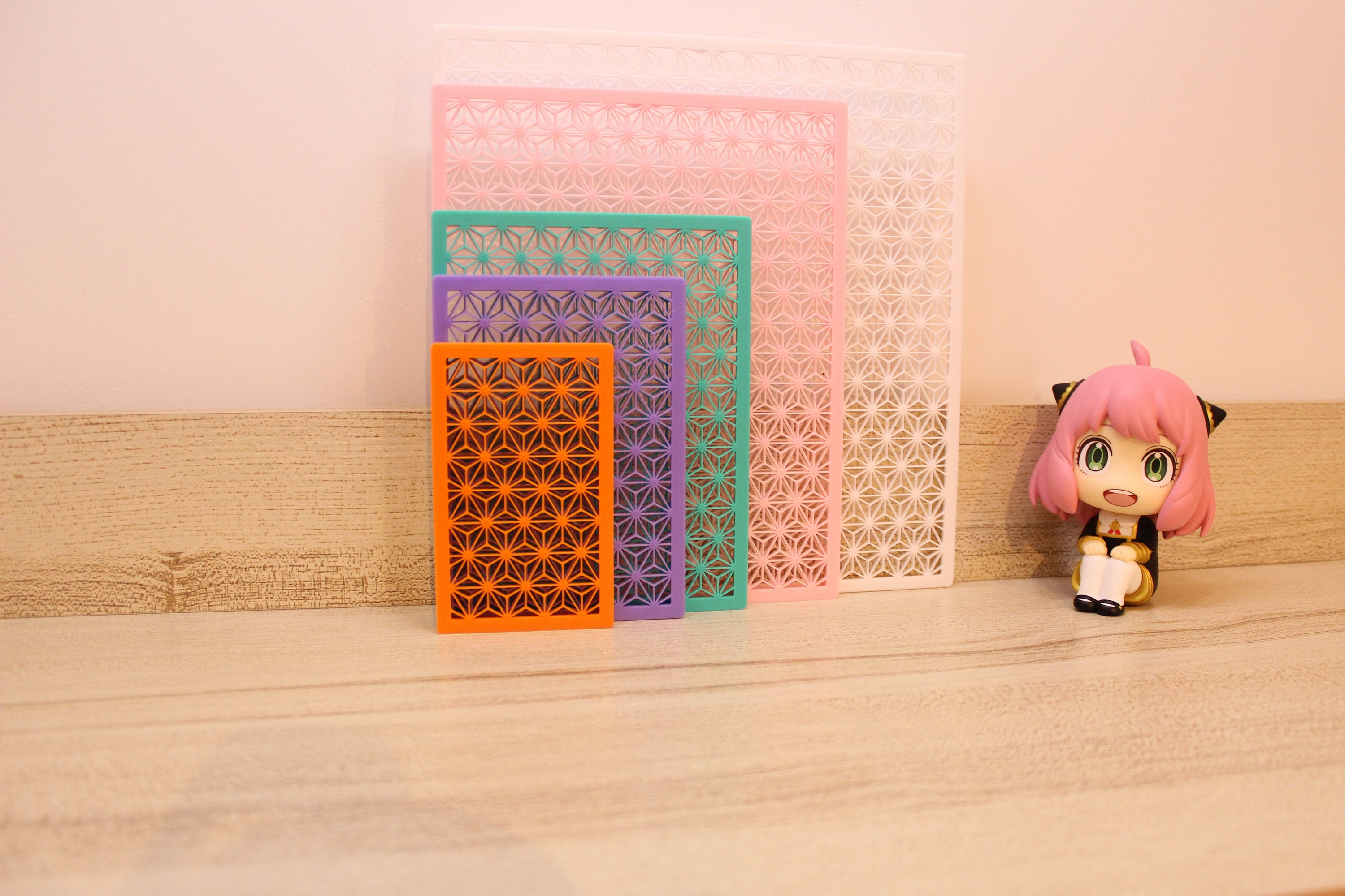 Asanoha Enamel Pin Display Stand Desktop Accessory Decoration Kawaii