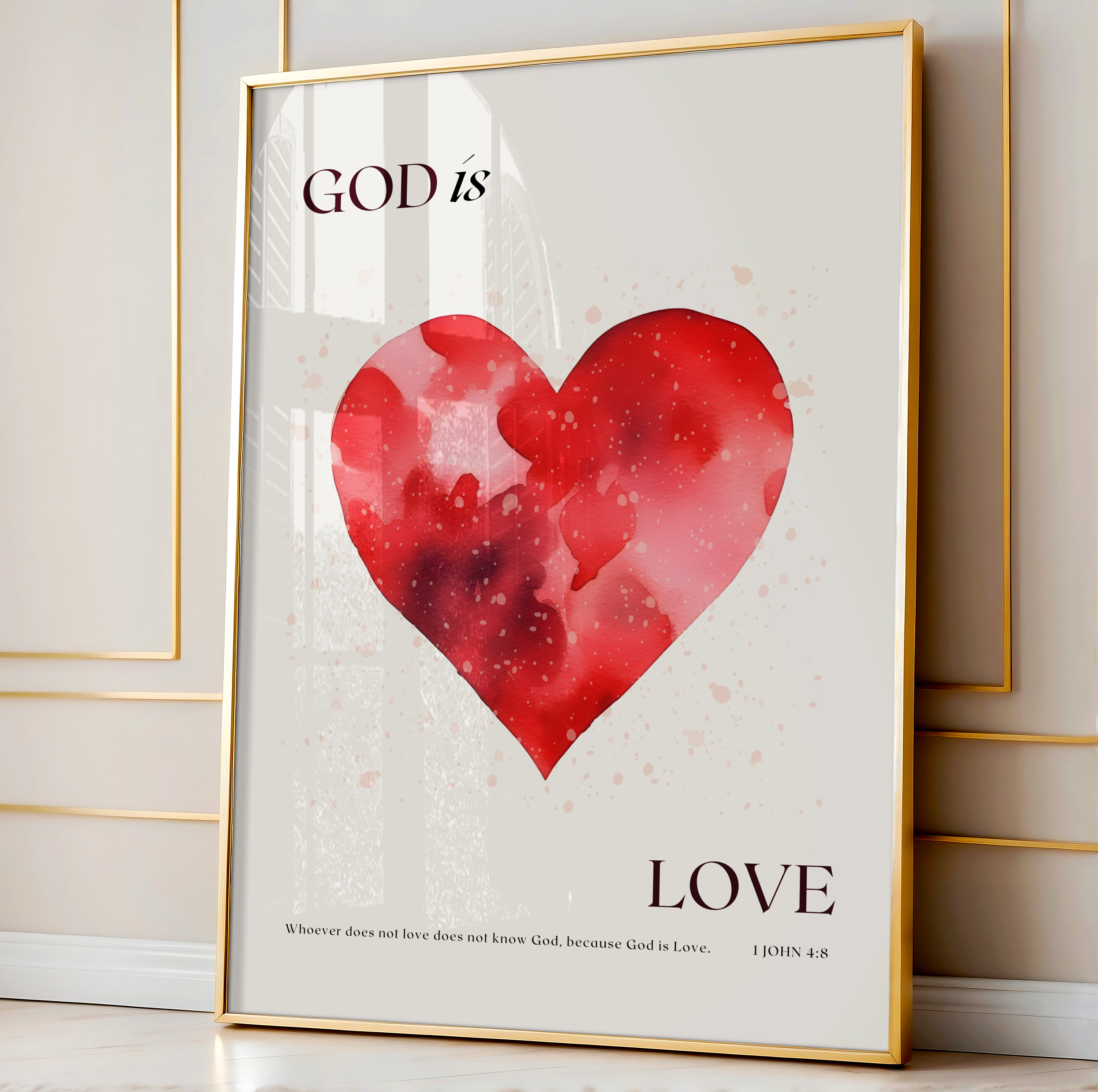 CHRISTIAN TEEN Wall Art Minimalist Simple Love Christian Wall Decor ...