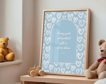 Christian Nursery Decor Bible Verse Nursery Poster Vintage Nursery Art Baby Room Prints Biblical Nursery Sign Baby Shower Gift Boy Girl