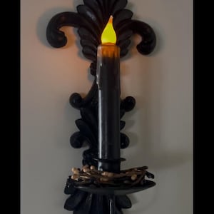 Black Gothic Candle Sconce Set