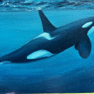 Pintura de orca caprichosa: arte artesanal