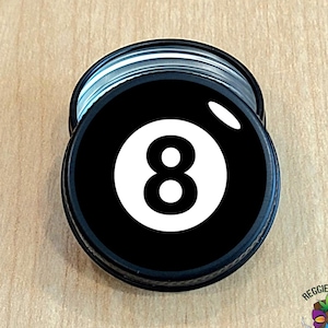 8 Ball Mini Stash Case, Pill Box Case Holder, Medication Storage, Travel Pill Box Container, Funny Cool Stash Box, Stoner Gift, Raver Gift