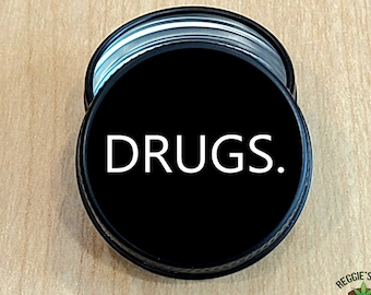 Mini Pill Box: Funny Pill Container with Screw Top Lid