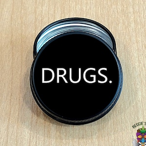 D*ugs Mini Stash Case, Pill Box Case Holder, Medication Storage, Travel Pill Box Container, Funny Cool Stash Box, Stoner Gift, Raver Gift