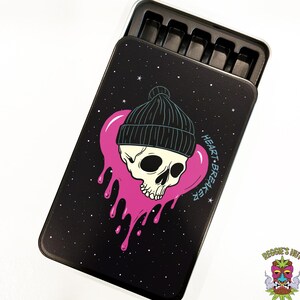 Emo Skull Cigarette Case: Tamper Proof Case for Cigs, Wallet, ID, Accessories