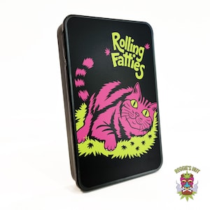 Rolling Fatties Cigarette Case, Stash Box Case for King Size Prerolled Cigarettes, Smoke Stash Case, Cool Stash Box Case, Cute Cat Cig Case