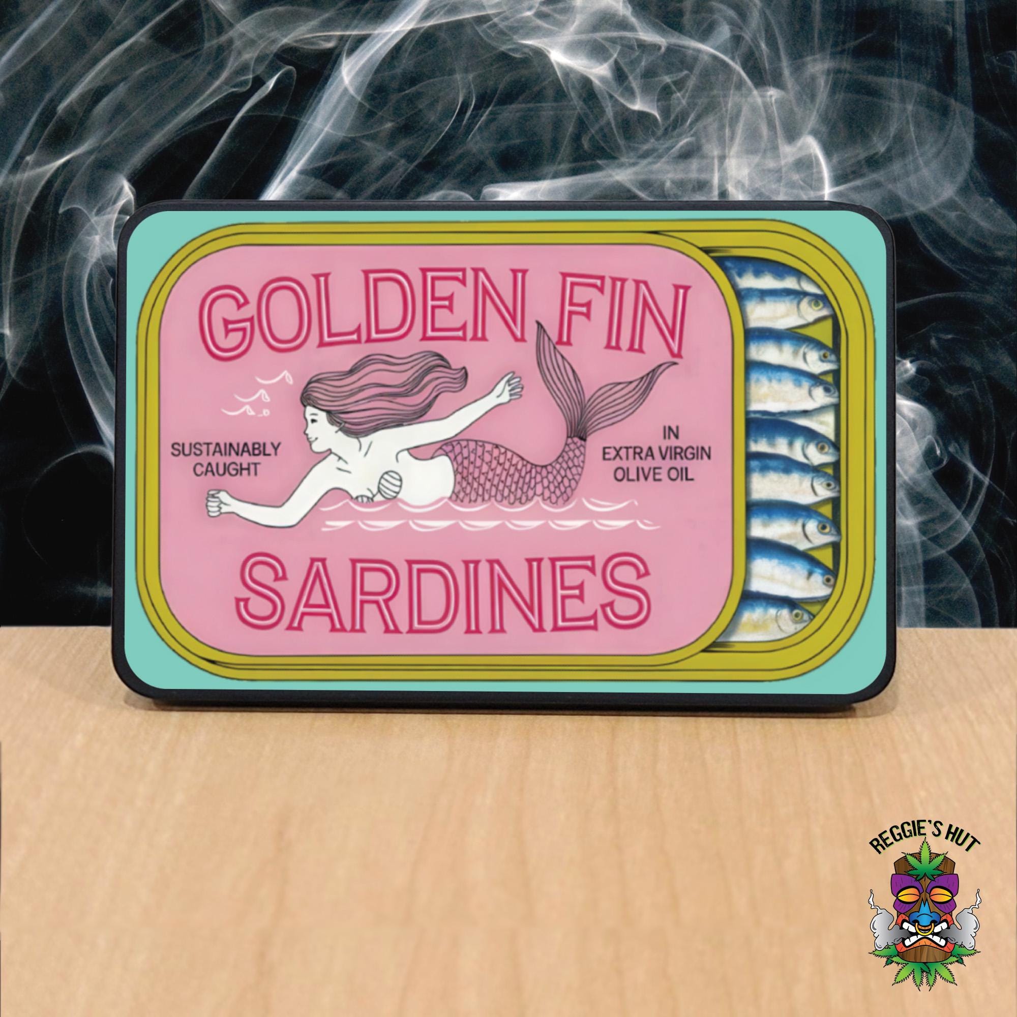 Pink Sardines Cigarette Case, Tamper Proof Aluminum Case for King