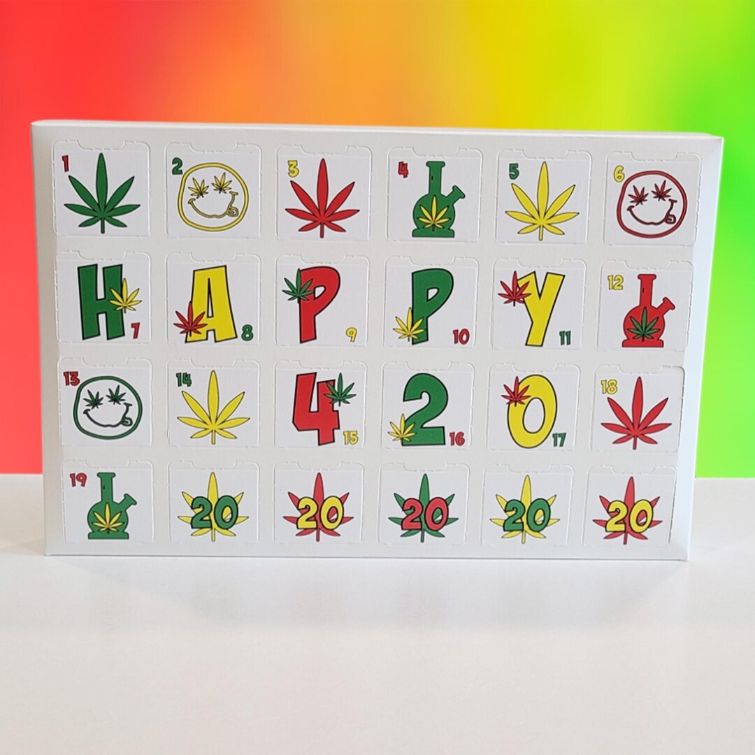 Happy 420 Advent Calendar, DIY Stoner Advent Calendar for 420, Holiday