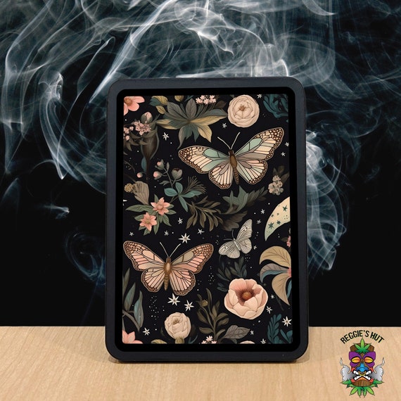 butterfly cigarette case Witchy Case: King Size Aluminum Case, Tamper Proof Butterfly Cigarette Case Inlaid in