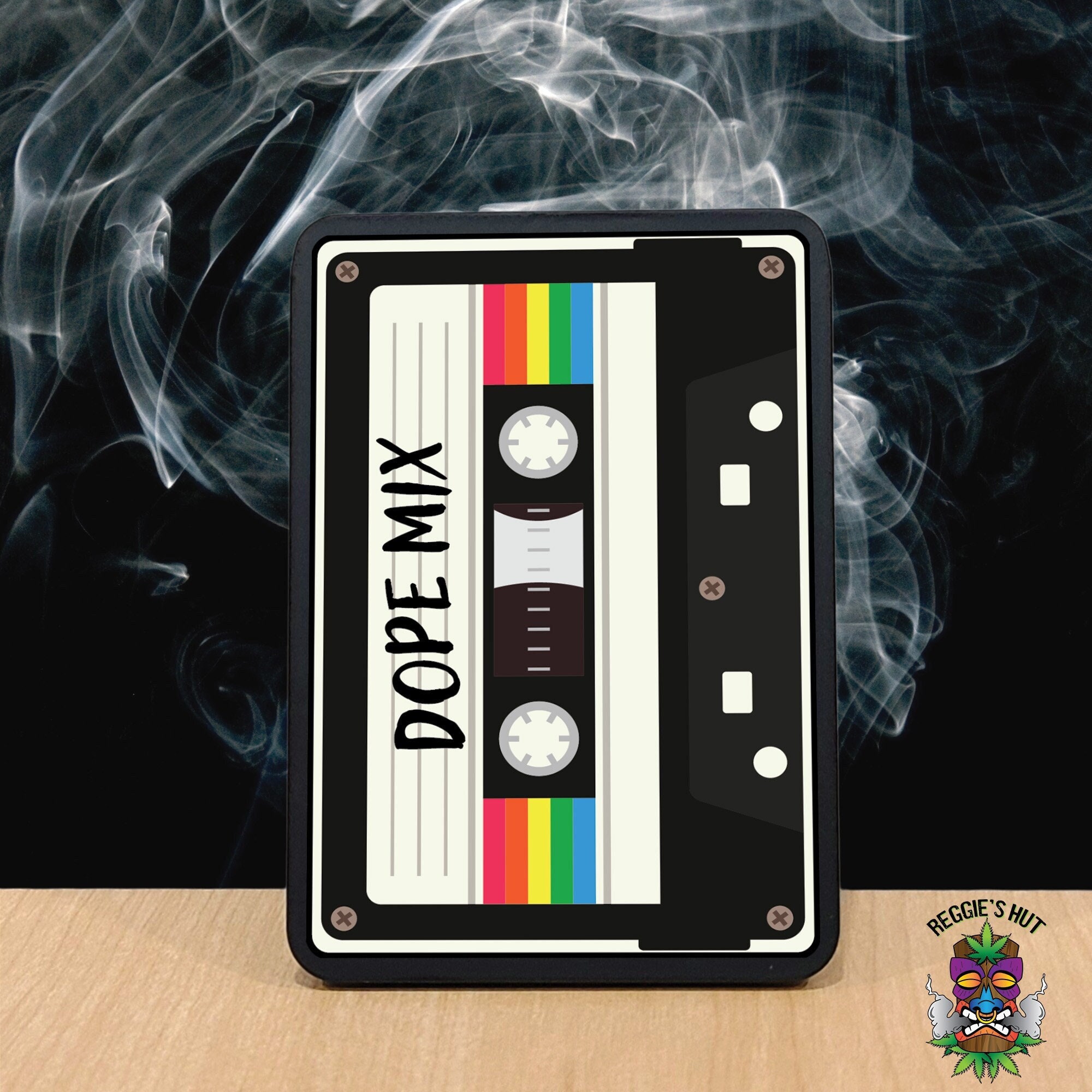 Retro Cassette Tape Cigarette Case: Tamper Proof Metal Box for King Size