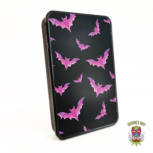 Gummy Bats Cigarette Case, Stash Box Case for King Size Prerolled Cigarettes, Smoke Stash Case, Cool Stash Box Case, Halloween Bats Cig Case