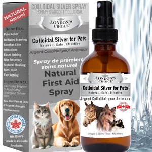 Kolloides Silber-Haustierspray: Natürliche Linderung bei Allergie & Hautbeschwerden - Natürliches Erste-Hilfe-Spray
