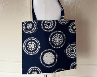 African kitenga fabric market bag, reusable, shopping bag, tote, eco, foldable, cotton, gift