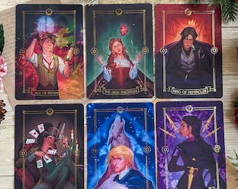 Tarot card  - Set of 6 - Six of Crows - Crooked Kingdom