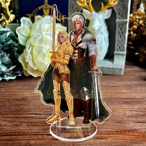 Rowan y Aelin - figuras acrílicas - Trono de Cristal - Licencia oficial SJM