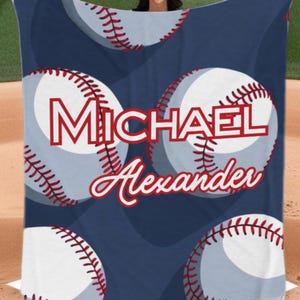 Personalized Baseball Plush Blanket: Custom Sports Throw