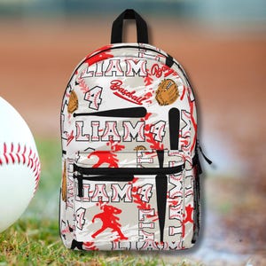 Personalized Baseball Backpack: Custom Name Sports Bag