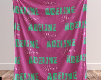 Personalized Gymnastics Blanket: Custom Name, Soft Fleece Throw